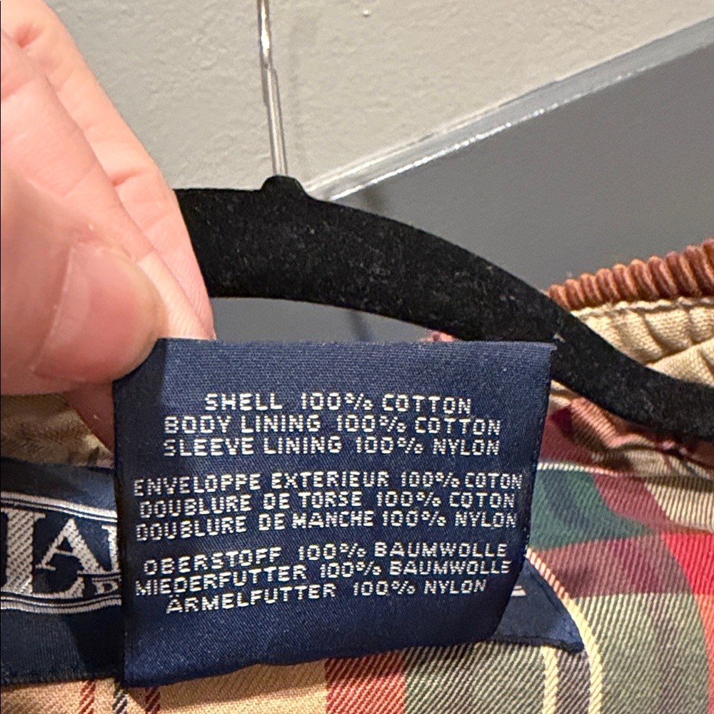 Lands' End Tan Utility Jacket with Brown Corduroy Collar - Picture 12 of 14